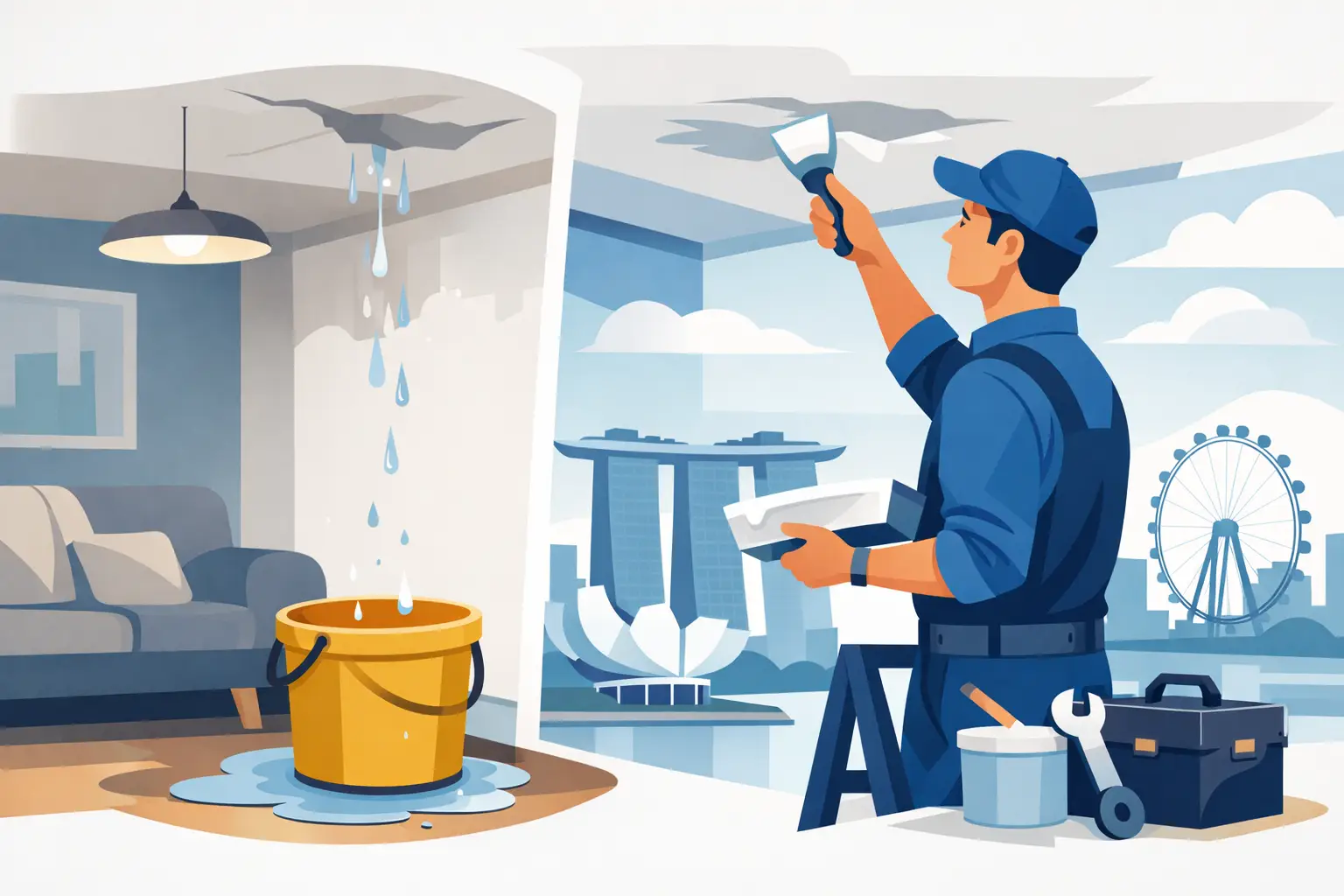 Ceiling Leak Repair in Singapore Homes Ceiling Leak Repair in Singapore Homes