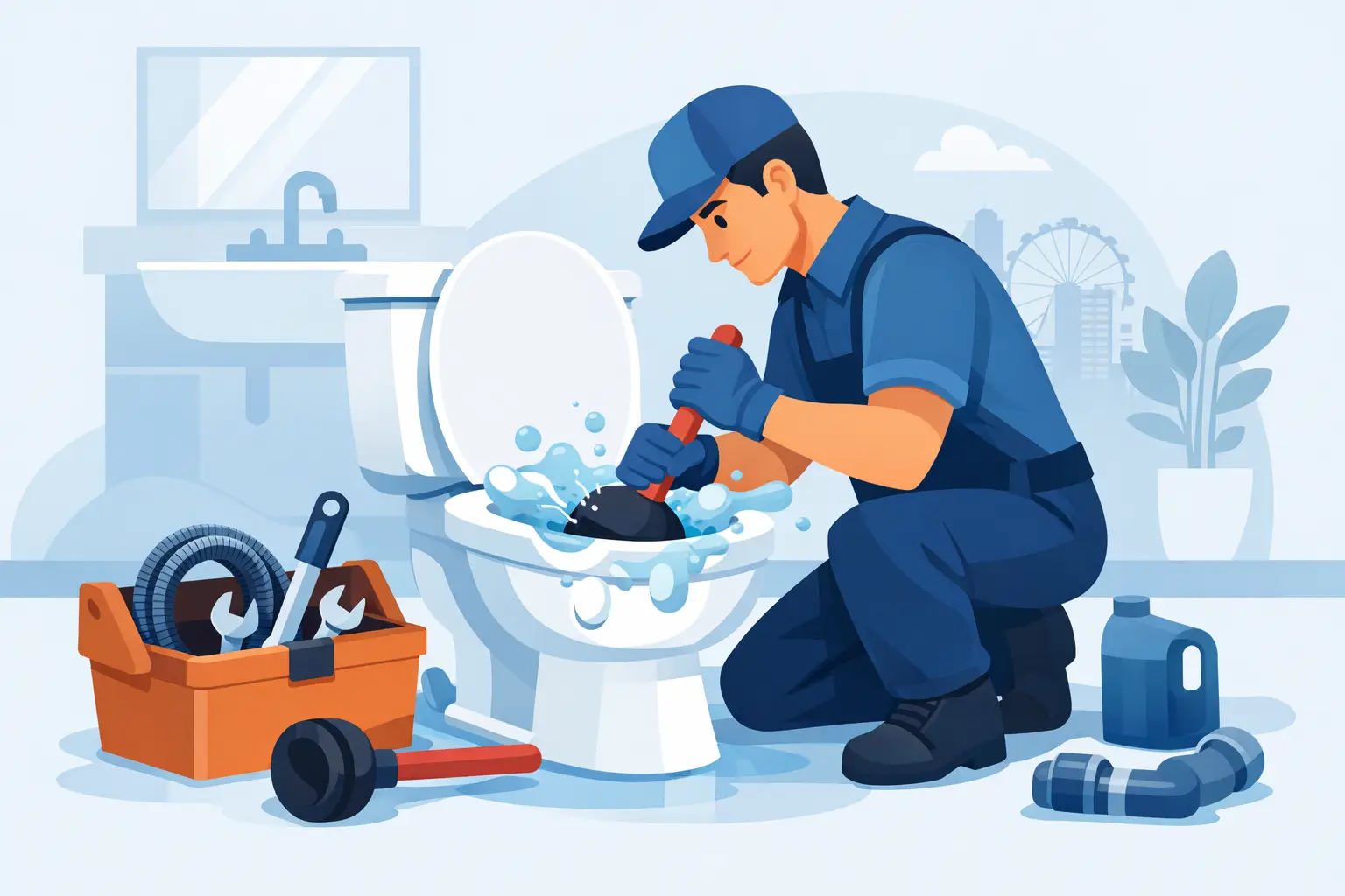Toilet Choke Repair in Singapore Toilet Choke Repair in Singapore
