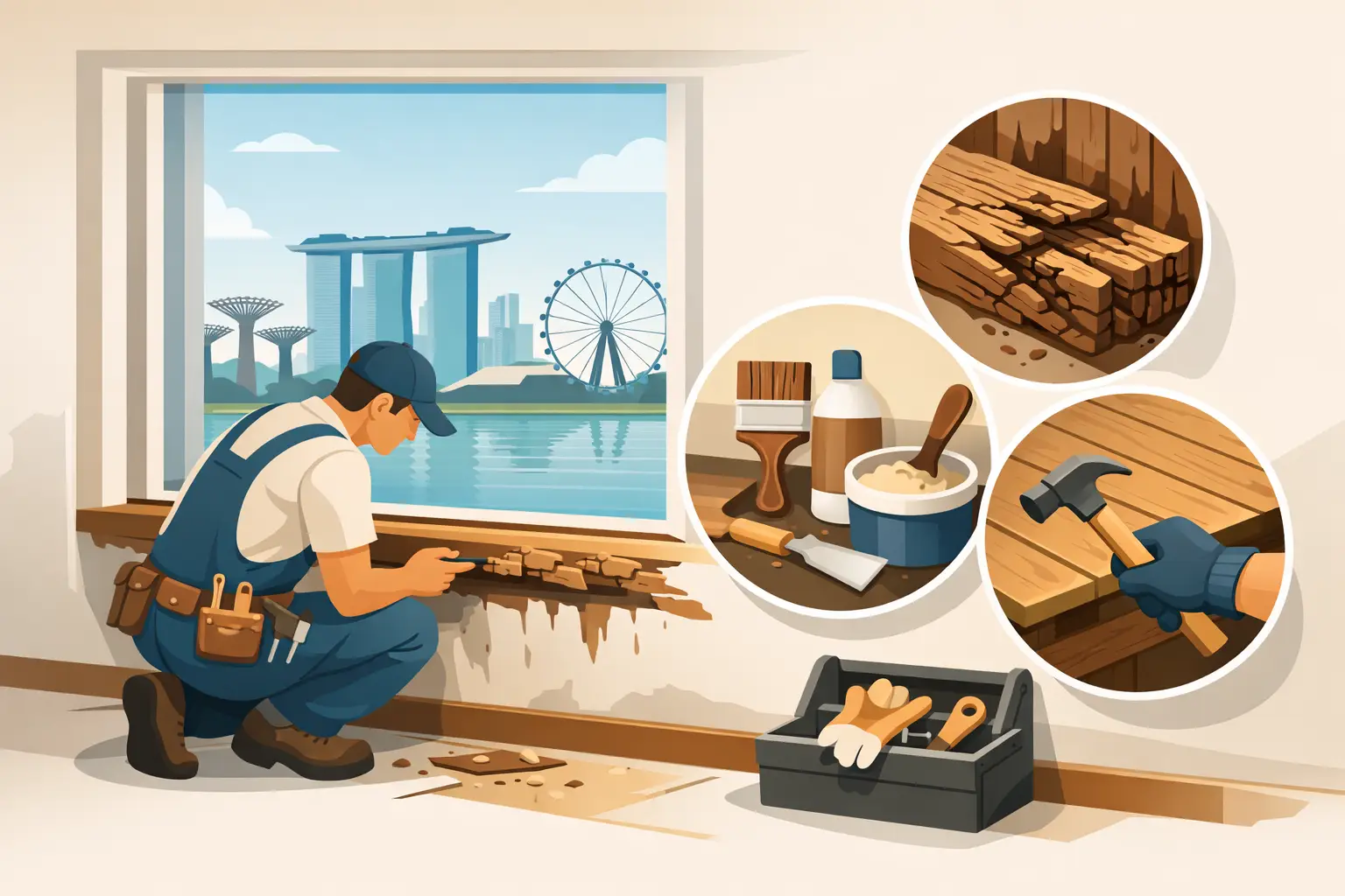 Wood Rot Repair Service in Singapore Wood Rot Repair Service in Singapore