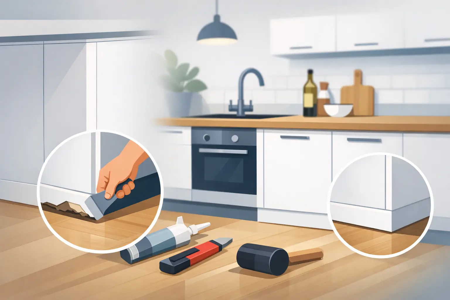 Cabinet Base Panel Repair Example That Saves Kitchens Cabinet Base Panel Repair Example That Saves Kitchens