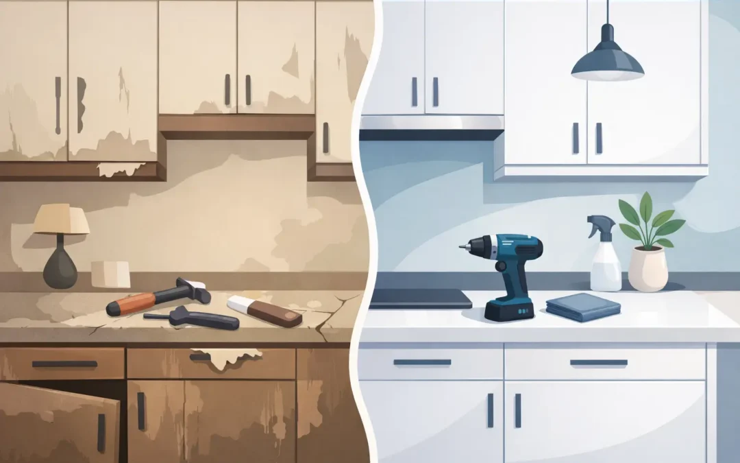 Cabinet Repair Before and After Results