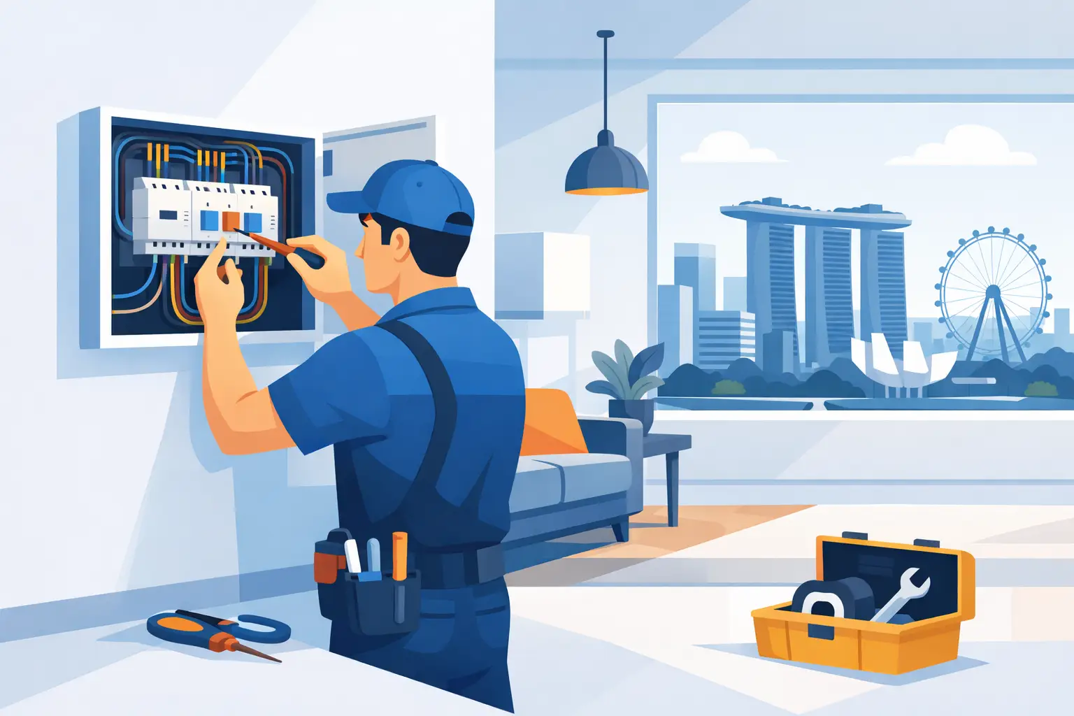 DB Box Fault Repair Example in a Singapore Flat