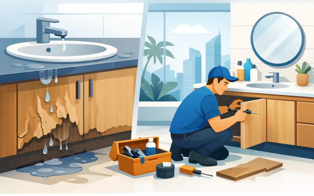 Water Damaged Vanity Repair in Singapore