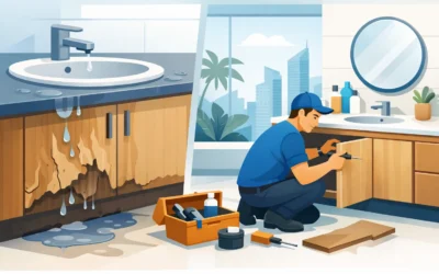 Water Damaged Vanity Repair in Singapore
